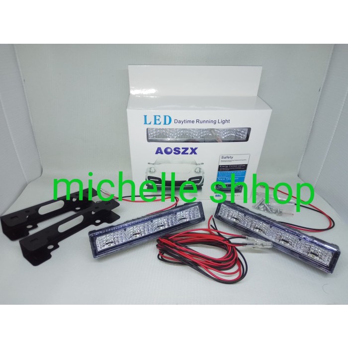 lampu led bumper drl 4 led model new mobil yaris /all new yaris