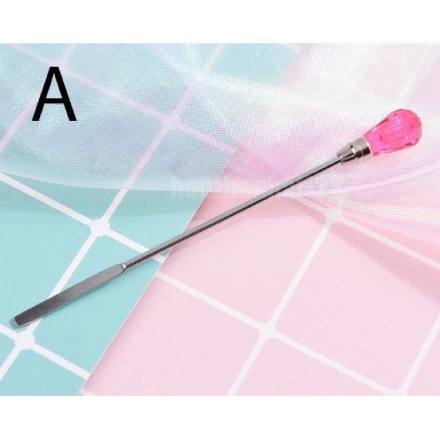 Stainless spatula mixing stirring color stick makeup stik mixing color nail art