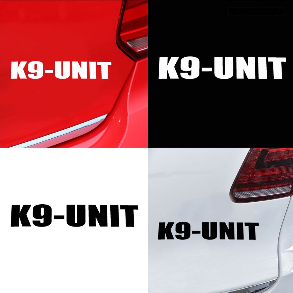 Stiker Decal Reflektif Motif Tulisan K9 Unit Untuk Dekorasi Body / Jendela Mobil