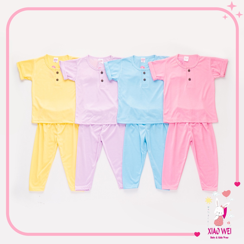 Piyama Anak Set Colourful / Setelan Piyama Anak/ Baju Tidur Anak / Setelan Panjang Anak / Baju Anak Anak 0 - 4 Tahun