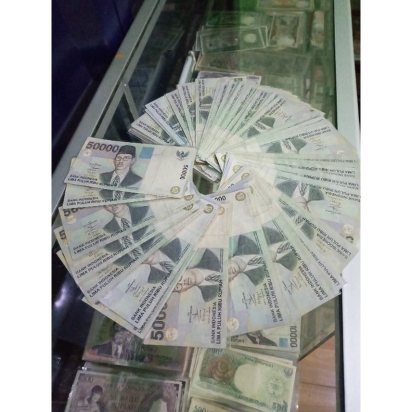 uang kuno 50000 wr soepratman 1999 asli murah