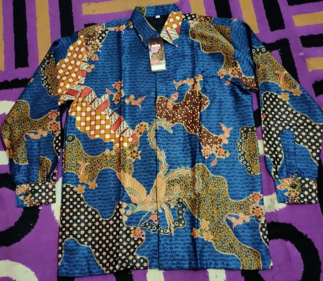 Kemeja Batik Pria Semi Sutra Silky Premium Puring Istimewa