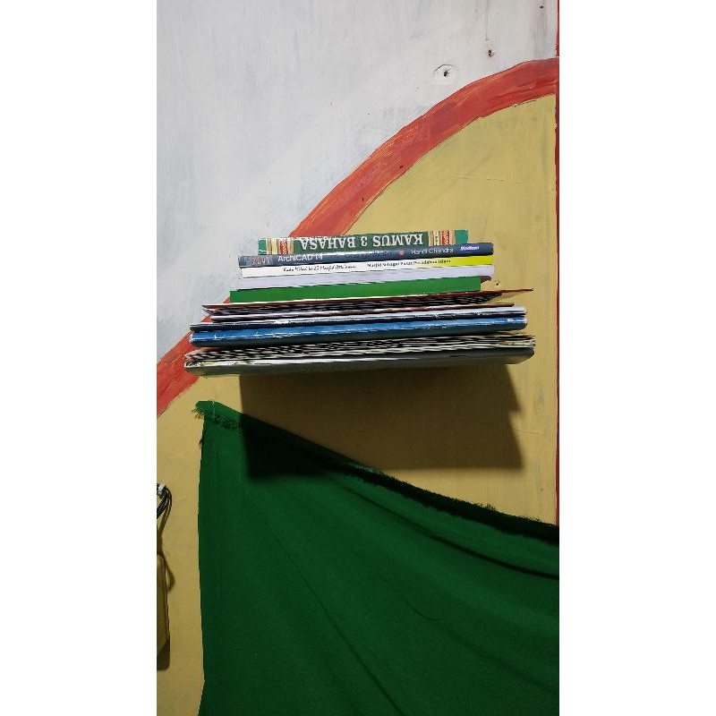 Rak Buku Melayang Bahan Baja Ringan