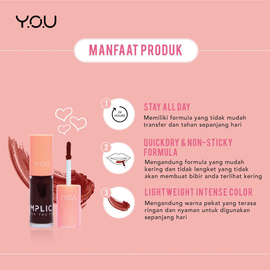 Alny Hijab - The Simplicity Love You Tint by You Makeups / Liptint by You Original