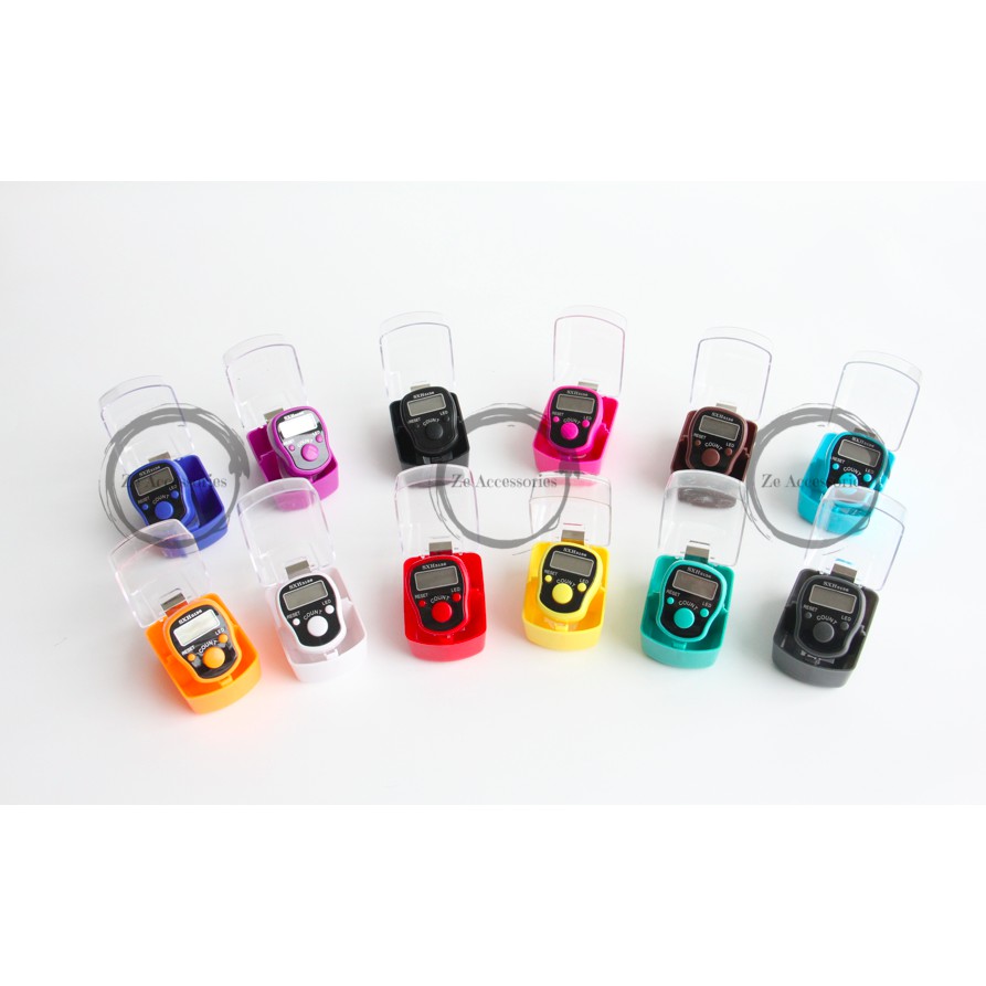 Tasbih Finger Counter Penghitung Digital Jari LED Light Tally SHX5136