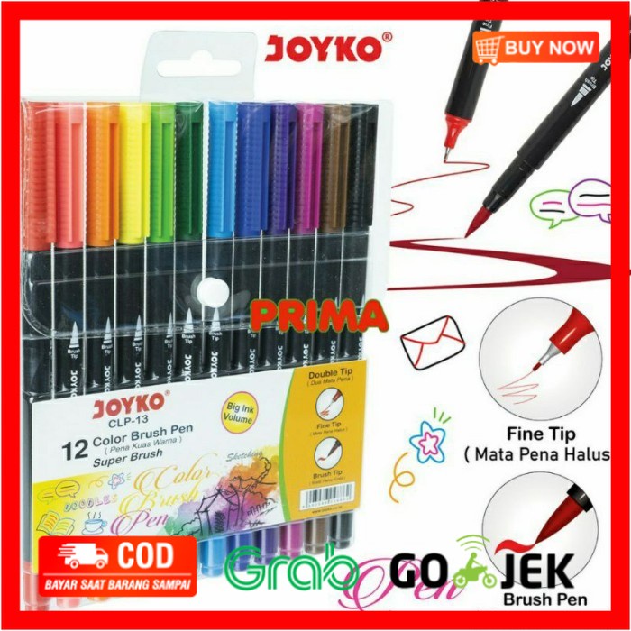 

(BISA COD) BRUSHPEN JOYKO 12 WARNA CLP-13