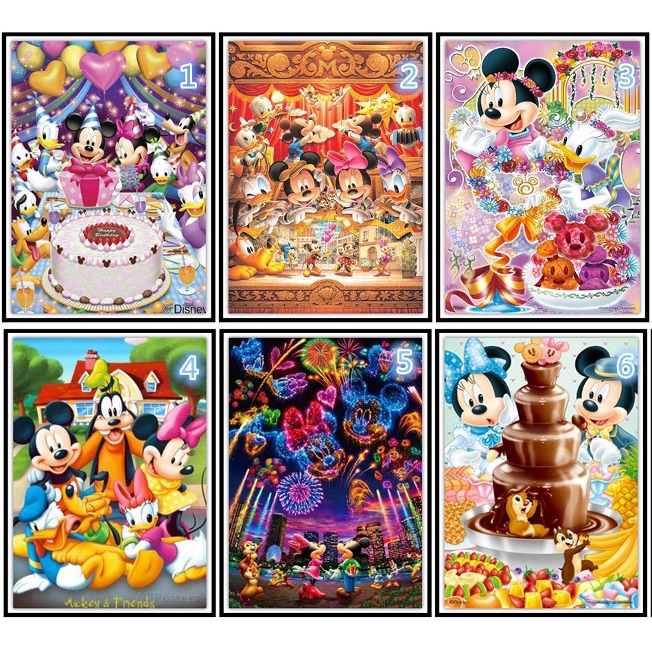 DISNEY Lukisan Diamond Gambar Kartun Disney Kreatif Untuk Dekorasi