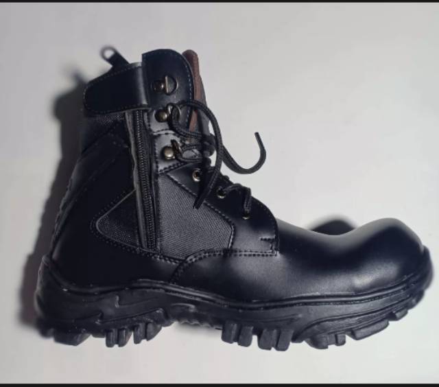 Sepatu Boots Tactycal Cordura safety Touring Hiking 6inci hitam kilap