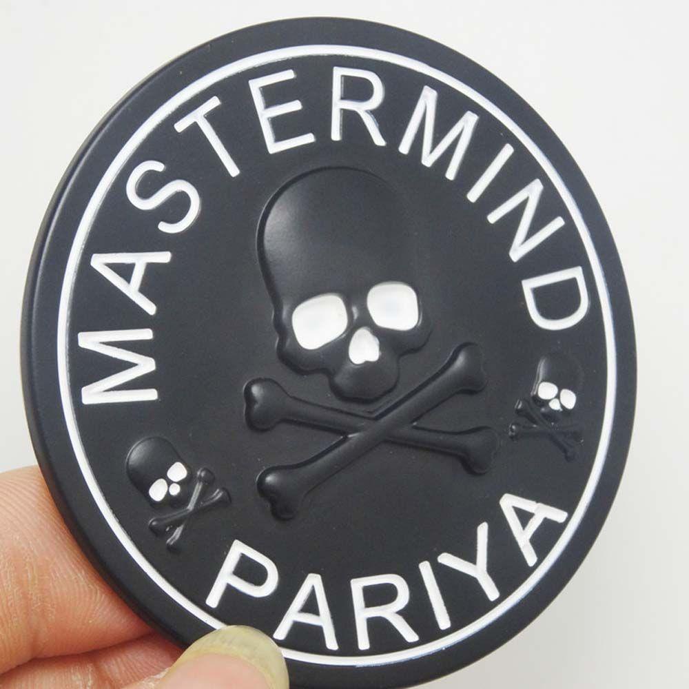 LANFY Tengkorak Stiker Mobil Universal Water-proof Dekoratif Tag Badge Decals Metal Rear Trunk Emblem Mobil Side Fender Decal
