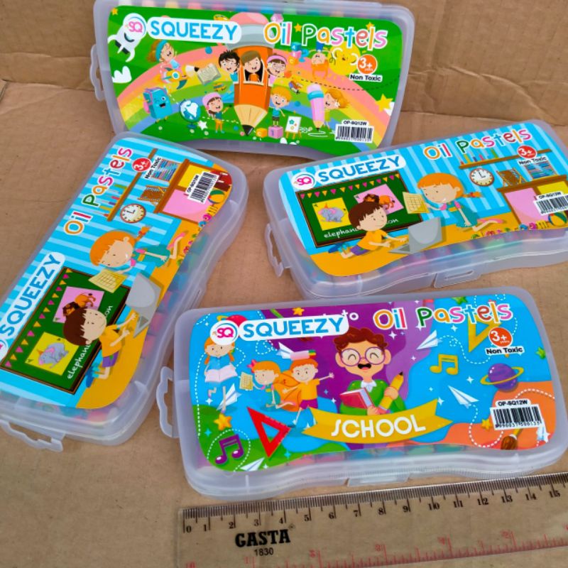 

GROSIR KRAYON FANCY OIL PASTEL NON TOXIT ANIMASI KARTUN MURAH