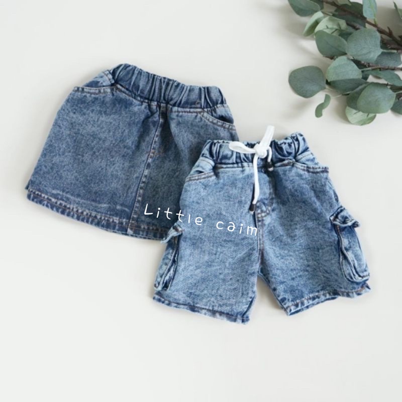 LITTLECAIM - CARGO SHORT PANTS  | cargo jeans( hanya celana saja )