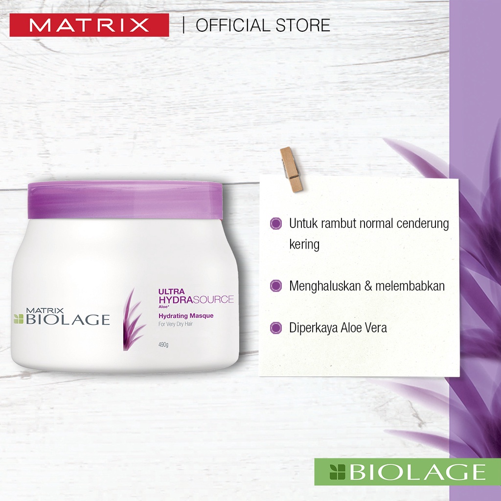 MATRIX Biolage Ultra Hydrasource Hair Mask - Masker Pelembab Perawatan Penghalus Rambut Kering 500 ml