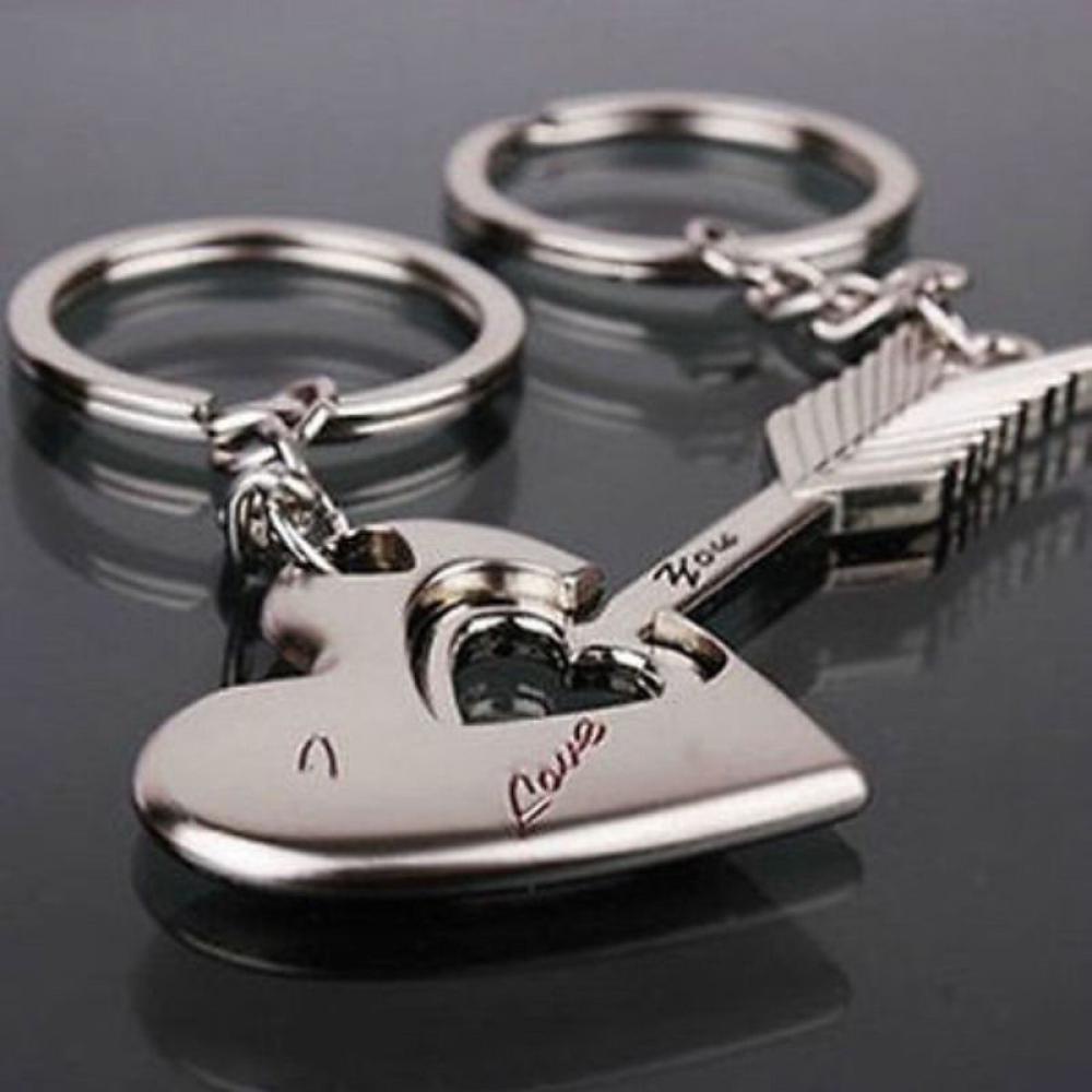 Preva 2pcs Gantungan Kunci Love Couples Lover Keychain