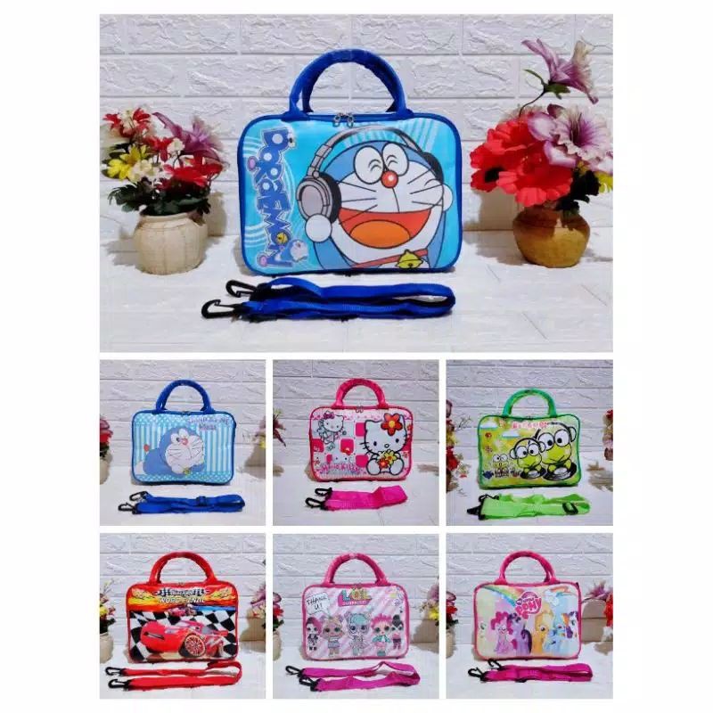 Tas travel bag karakter mini /travel bag lokal size 30x23x13 cm