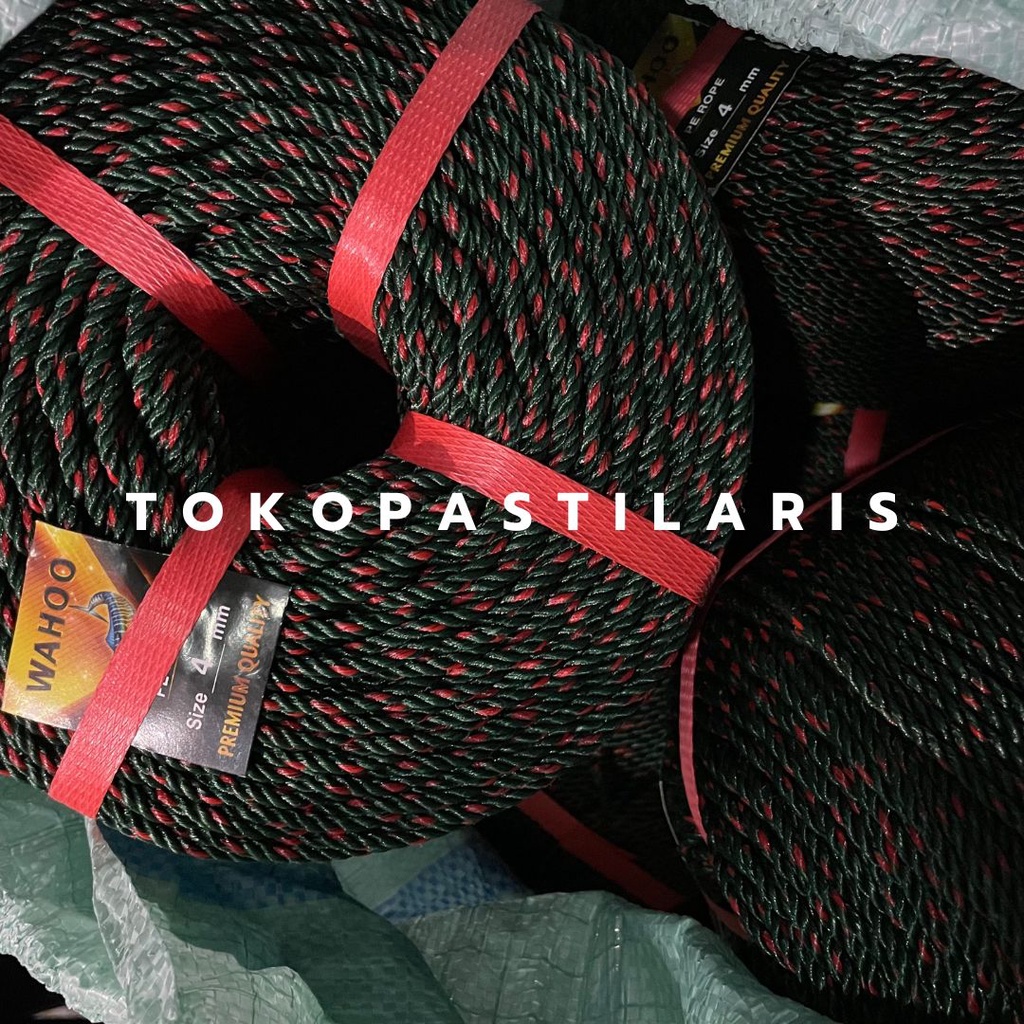 

HJK Tali Tambang Plastik PE 4mm MURAH +/- 200 MTR (1 Roll)