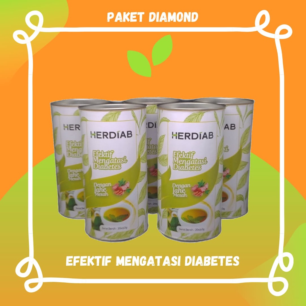 

TEH HERDIAB TEH UNTUK DIABETES PAKET DIAMOND ( 5 Kaleng )