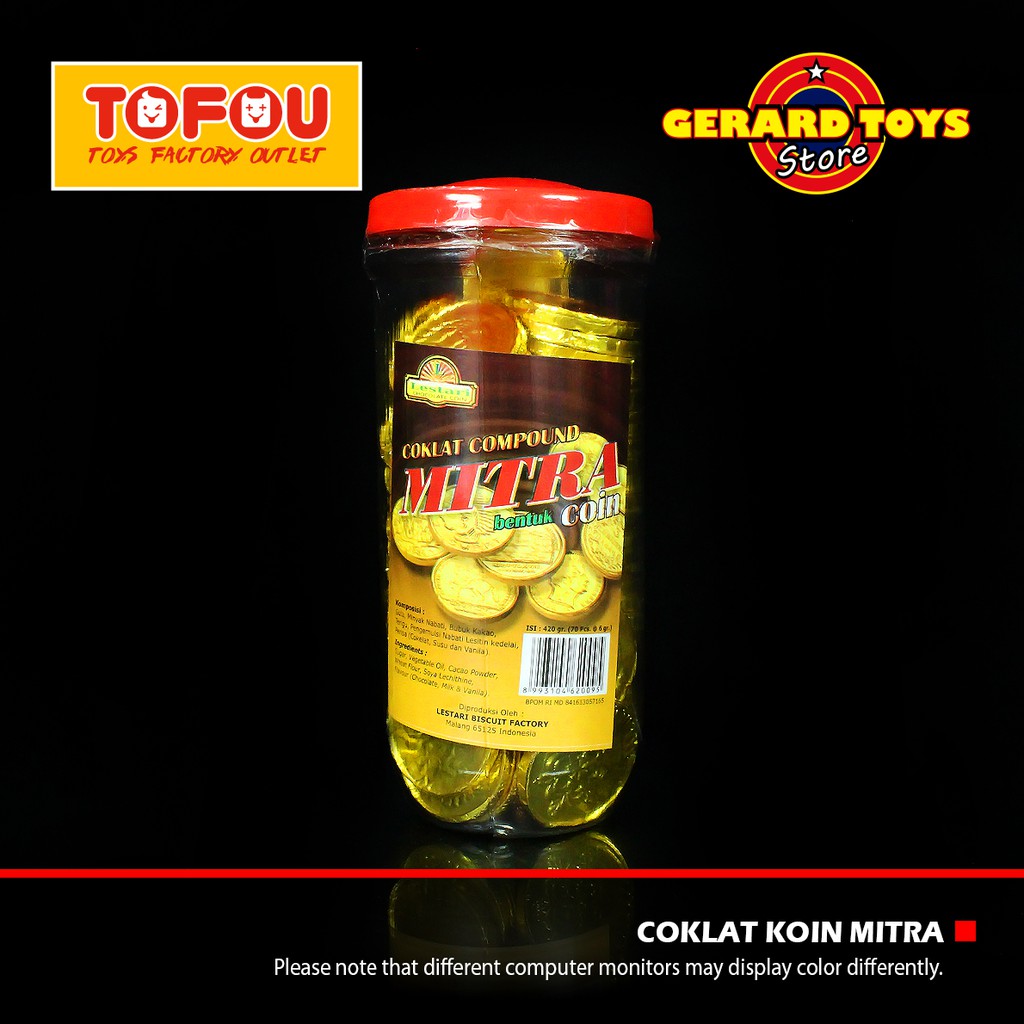 

Permen Cokelat Chocolate Compound Mitra Koin Toples isi 70pcs MURAH BANGET