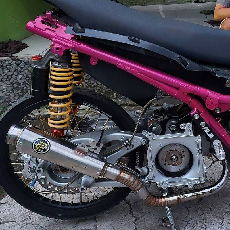 knalpot pekajaman original Yamaha nmax old 200cc FFA bulat corong pendek stenlis