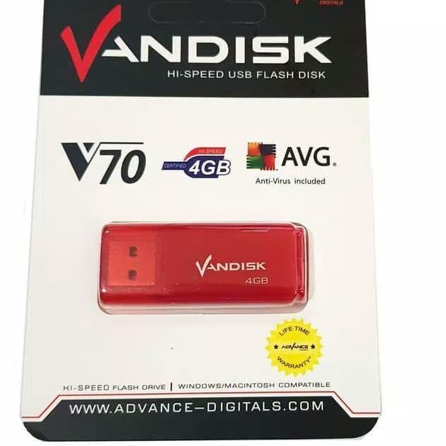 Flashdisk Vandisk 4GB / 8GB / 16GB /32GB V70 ADVANCE USB FlashDisk ORI
