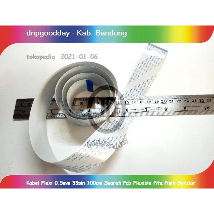 

Kabel Flexi 0,5Mm 33Pin 100Cm Searah Pcb Flexible Pita Pipih Sejajar Dnpgood11 Segera Dapatkan