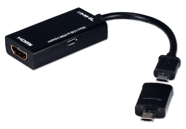 KABEL MHL ADAPTER MICRO USB TO HDMI SAMSUNG ANDROID ( layar smartphone ke tv / lcd / proyektor )