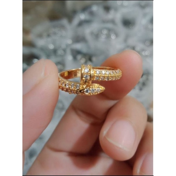 Cincin xuping wanita dewasa lapis emas 24k C09