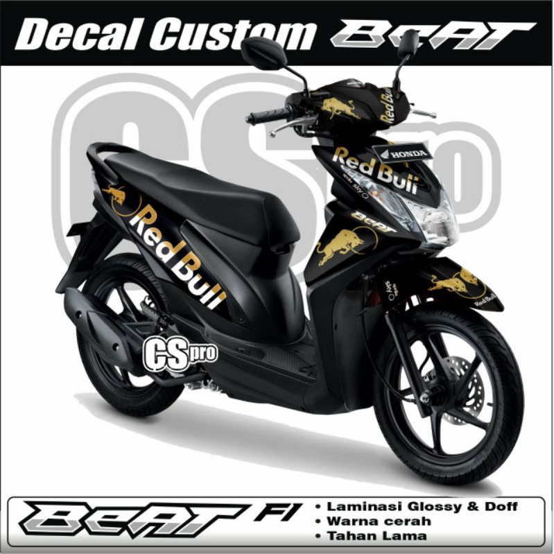 STIKER DECAL BEAT FI LAMA RED BULL