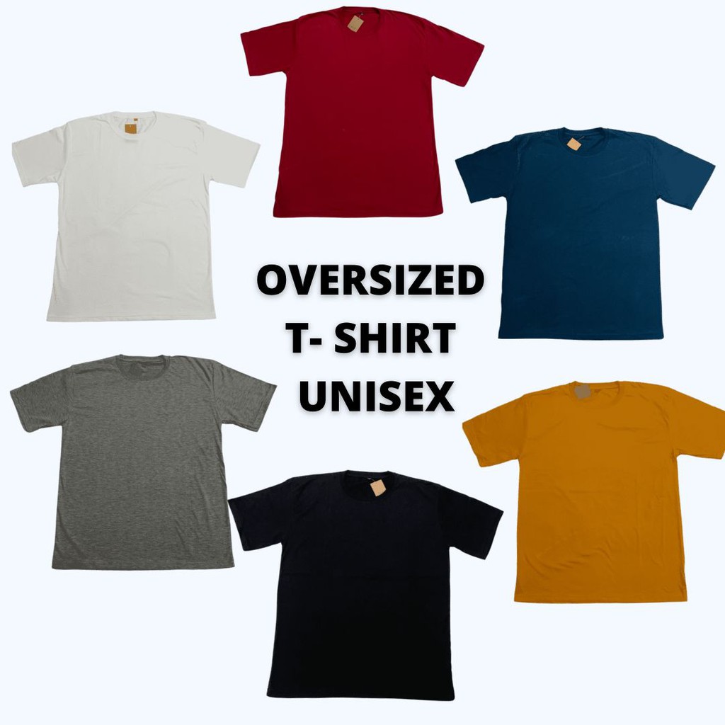 KAOS POLOS OVERSIZE UNISEX COTTON COMBED 24S PREMIUM OVERSIZED TSHIRT LUCKYMALL LUCKY MALL