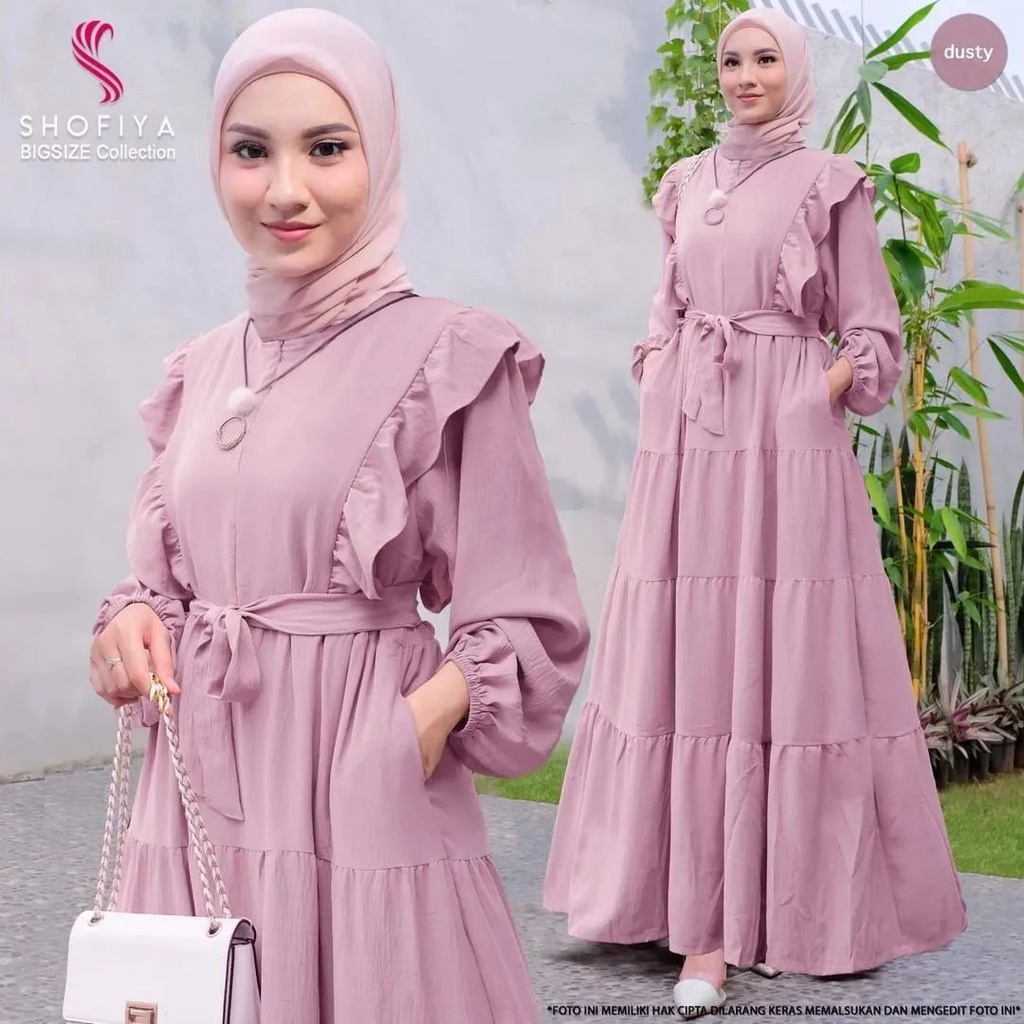 AYUNDA DRESS BL CRINKLE AIRFLOW LD 108 CM PB 137 CM RESLETING DEPAN BUSUI BAJU GAMIS WANITA TERBARU KEKINIAN ORIGINAL MEWAH JUMBO DRESS MUSLIMAH HITAM JUMBO MAXY DRESS HIJAB