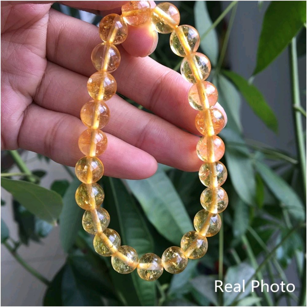 GELANG PREMIUM NATURAL BATU PERMATA YELLOW CITRINE QUARTZ ORIGINAL BERGARANSI