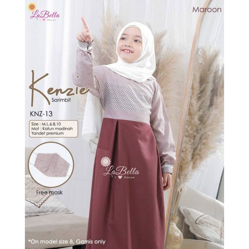 Gamis Anak Couple Sarimbit Kenzie by Labella