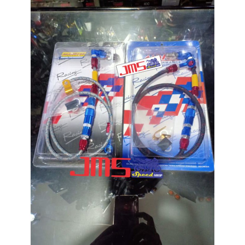 selang rem kabel minyak rem morin depan ukuran 95 psi silver dan hitam mx blade mio beat vario vixion cb r15 byson fu