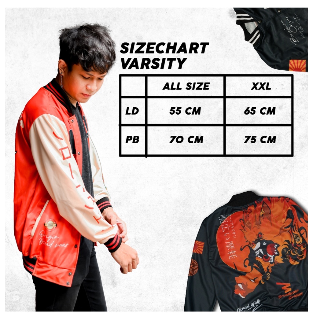 Jaket Varsity Sporty Pria Wanita Outdoor Traveling Premium Quality By Broadwear