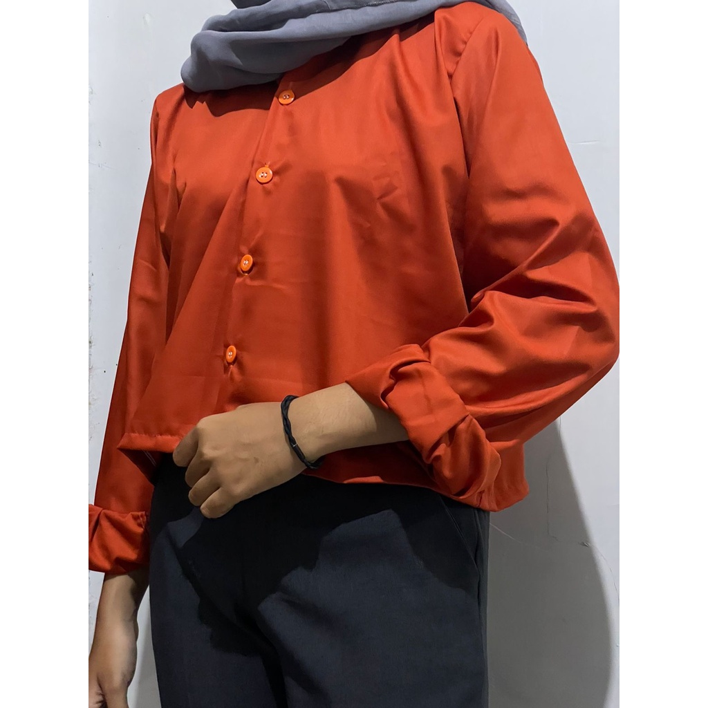 kemeja wanita / croptop shirt / outer murah meriah