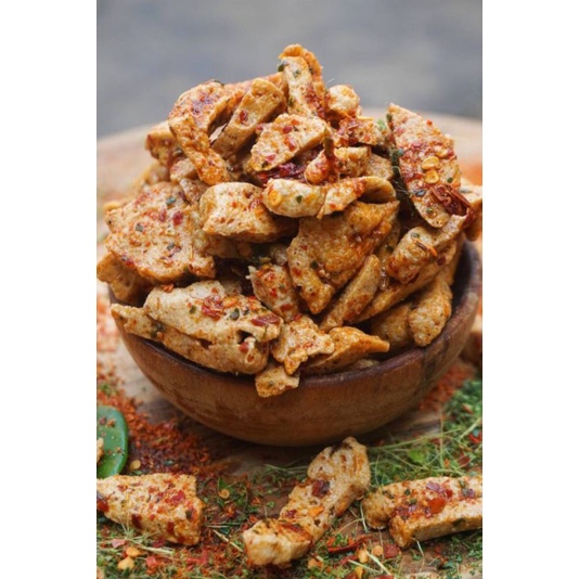 Basreng baco stik Bumbu Basah Daun jeruk Basreng Murah Enak Mantap Super Jawara pedas 100 gram-2