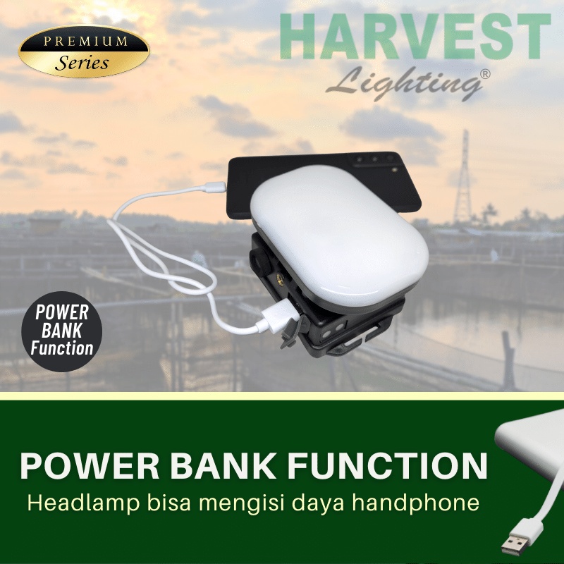 A280W HARVEST LIGHTING Senter Kepala LED FLOODLIGHT PREMIUM  Lampu Emergency Travel Tambang Hunting Berburu Rechargeable Original Bergaransi