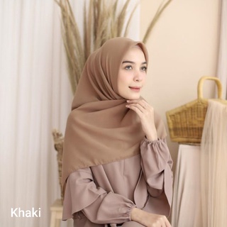 [SUPERMURAH] HIJAB Segiempat Polos BELLA SQUARE Hijab Pollycotton BellaSquare Khaki Tua Premium