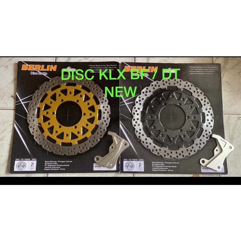 piringan cakram klx bf klx s dtracker new supermoto 320mm set breket pnp / disk depan klx sumo