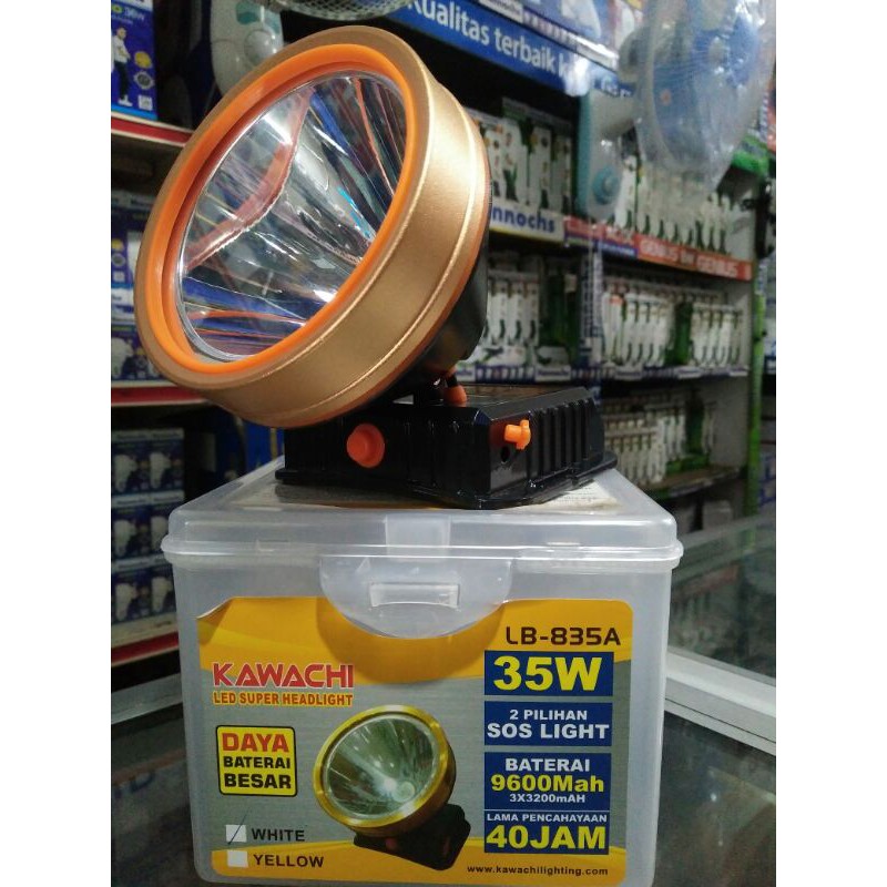 SENTER KEPALA KAWACHI 35W, SENTER KEPALA LED, SENTER KEPALA BATERAI BESAR