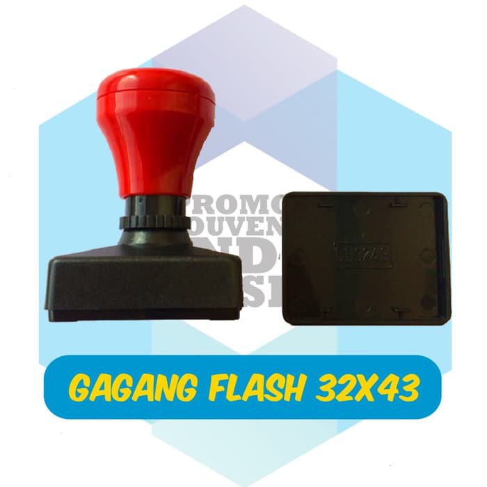 

gagang stempel flash ukuran 32x43 mm