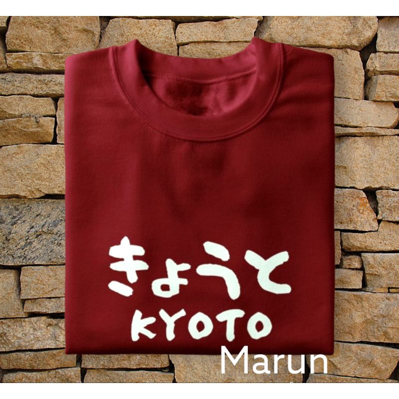 kaos polos sablon kyoto