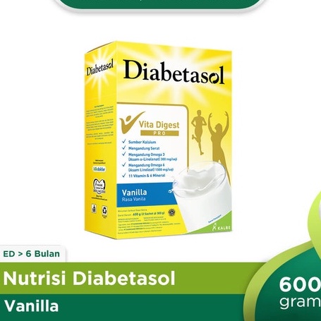 DIABETASOL COKLAT / VANILA / CAPPUCINO 600gr atau Kemasan Baru 570gr