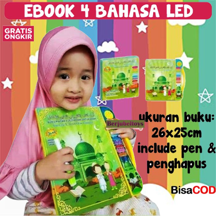 Buku Anak Buku Pintar Elektronik Untuk Anak E Book Muslim 4 Bahasa Mainan Edukasi Kado Ultah K29G