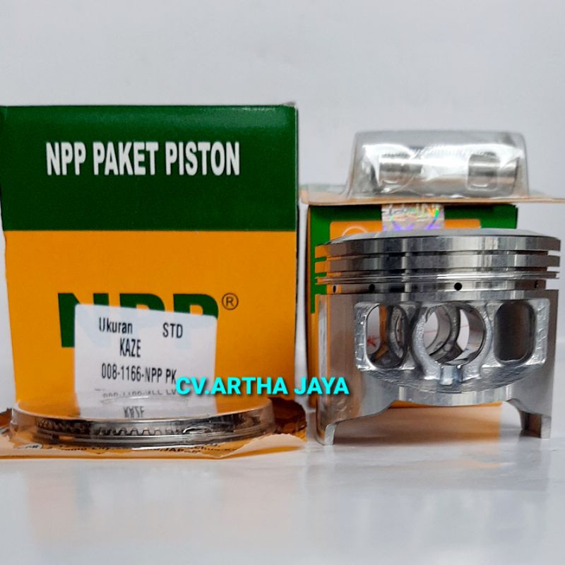 PISTON KIT NPP KAWASAKI KAZE / KAZE R ( STD / 025 / 050 / 075 / 100 / 125 / 150 / 175 / 200 ) ( 53 /