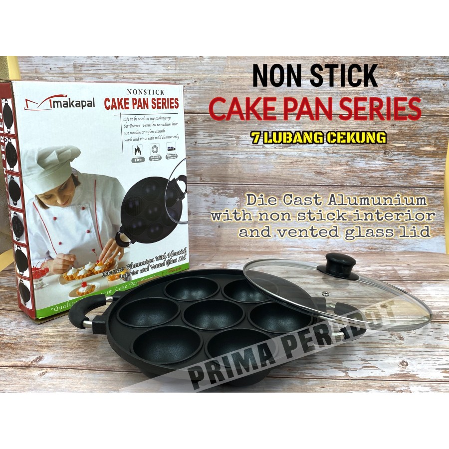 Cetakan Pancake 7 Lubang Cekung / Wajan Cake Pan 7 Lubang