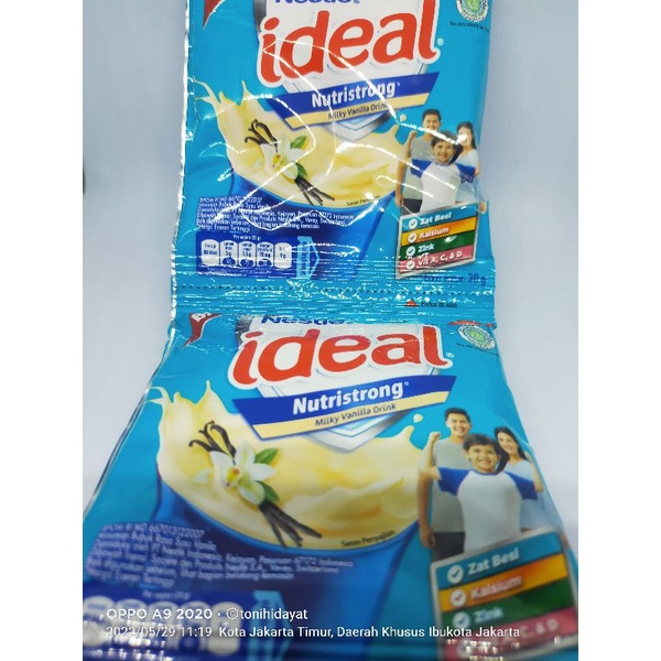 

susu bubuk ideal 1 renceng (10 bungkus)