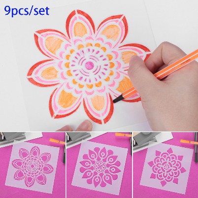 Plastic Stencil - Stensil Dekorasi Motif_MANDALA06