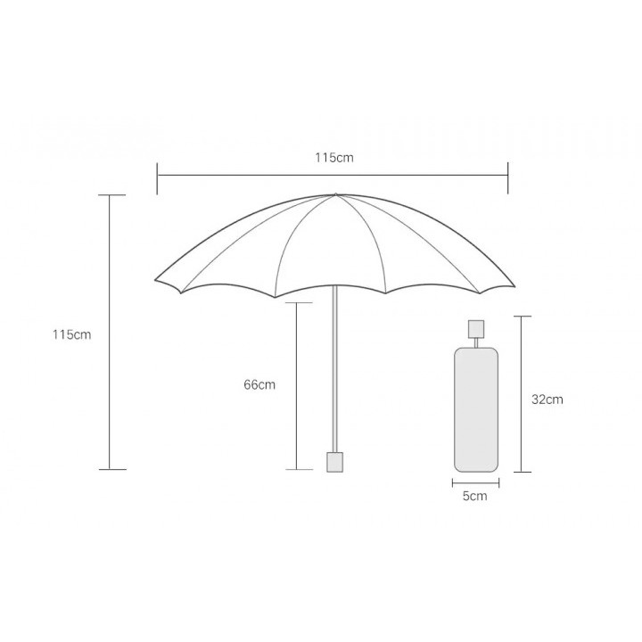 XIAOMI 90FUN Portable Large Size All-Weather Sunny and Rainy Umbrella