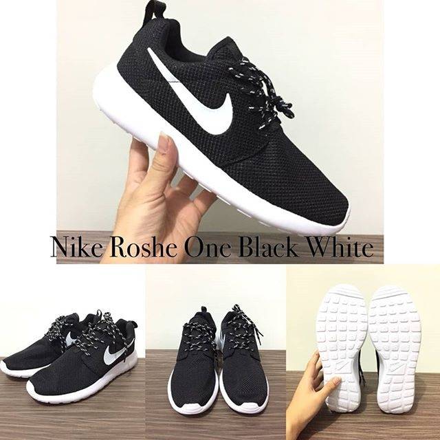 nike roshe one black and white