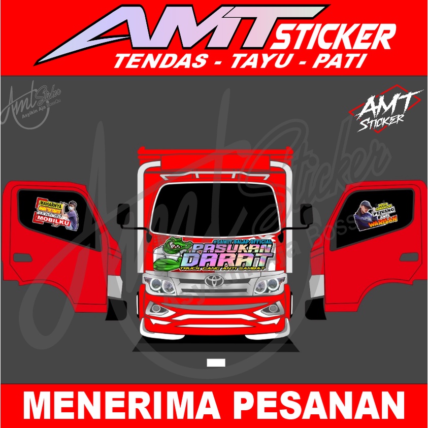 STIKER TRUK KABIN DEPAN  - STIKER TRUK KACA SAMPING - STIKER TRUK DYNA - STIKER HOLOGRAM